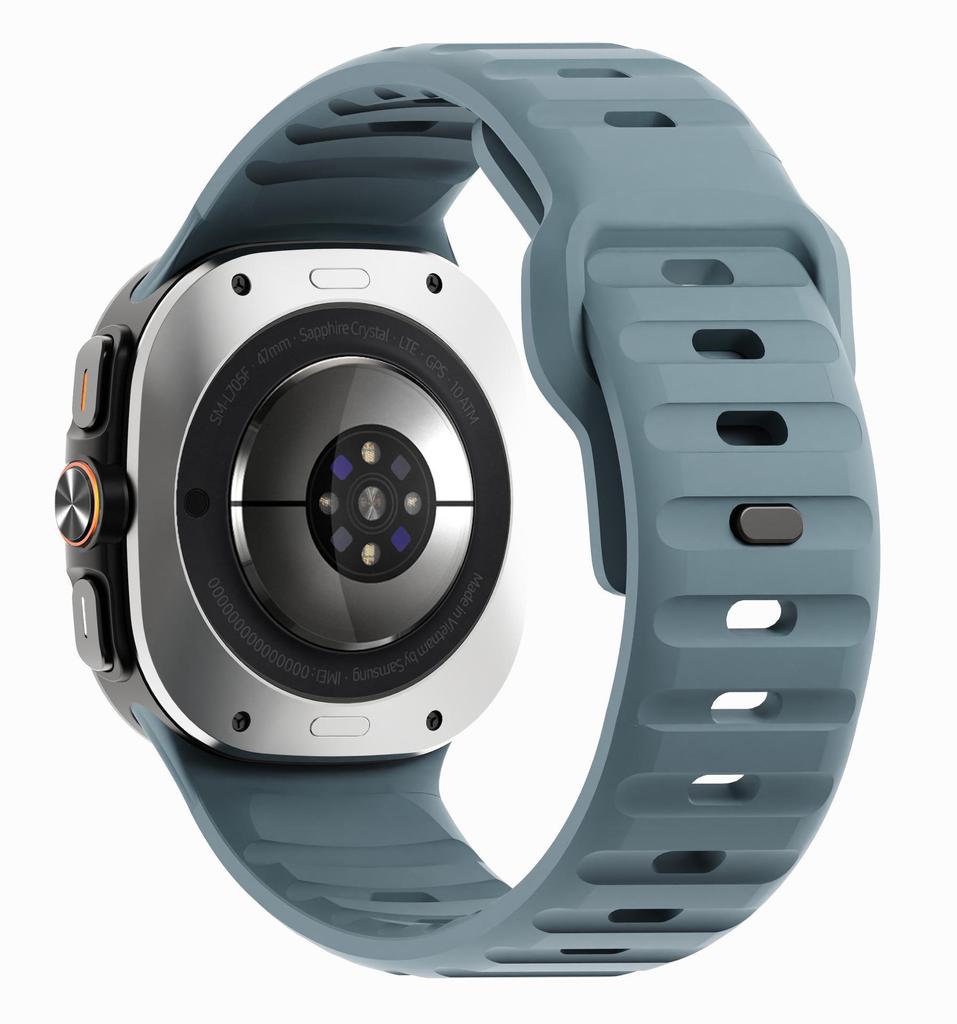 Совместимый силиконовый спортивный ремешок с обратной пряжкой для Samsung Galaxy Watch7 Ultra 47 мм
