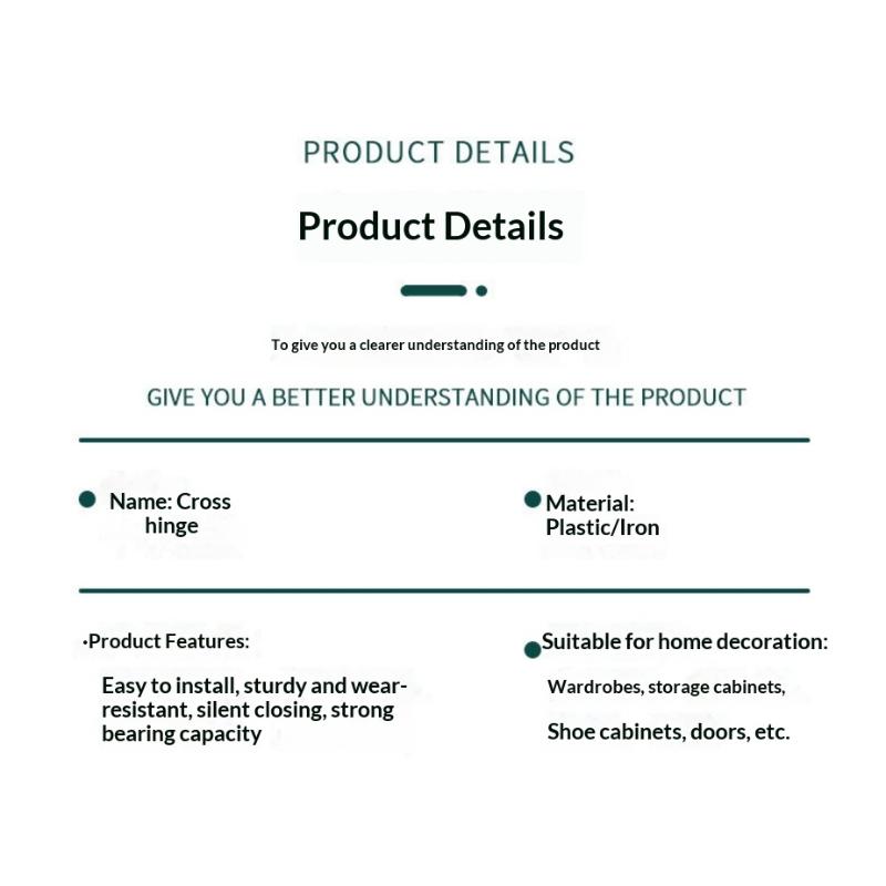 Крестовые скрытые петли Пластик Железо Складная дверь Стол и стул Крестовая петля Пластиковая скрытая петля Мебельная фурнитура Аксессуары