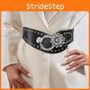 Waist Metal Retro Belt With Floral Water Digger Decor For Women Outerwear Skirts