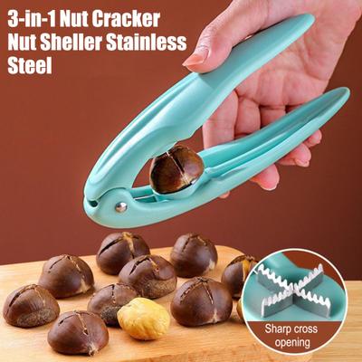 1/2/3 шт. Инструмент для чистки каштанов Острый зазубренный нож Орехокол Открывалка для каштанов Эргономичная удобная рукоятка Помощник для подготовки орехов Инструмент для чистки каштанов