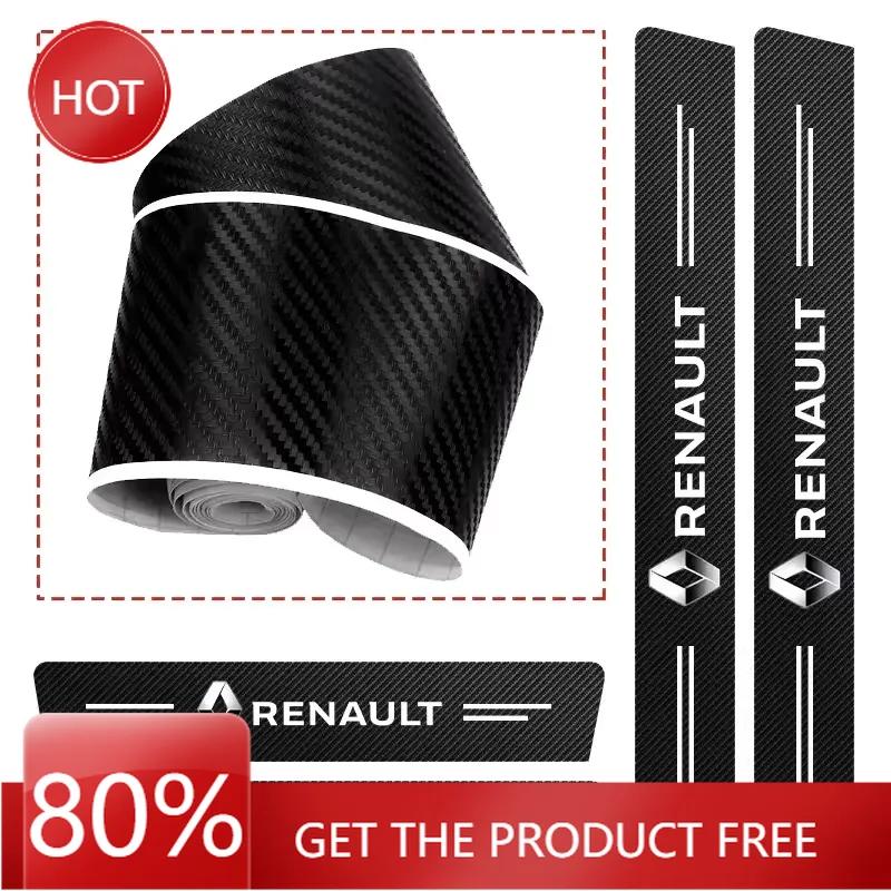 2026 Hot For Renault Hub Caps For Renault Megane 2 3 4 Twingo Clio Talisman Captur Trafic Kwid 1/4/5Pcs Car Door Sill Scuff Plat
