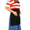 Black, Half Waist Short Apron, Multifunctional  , Comfortable Cloth with kets for Kitchen, Pub, Cafe