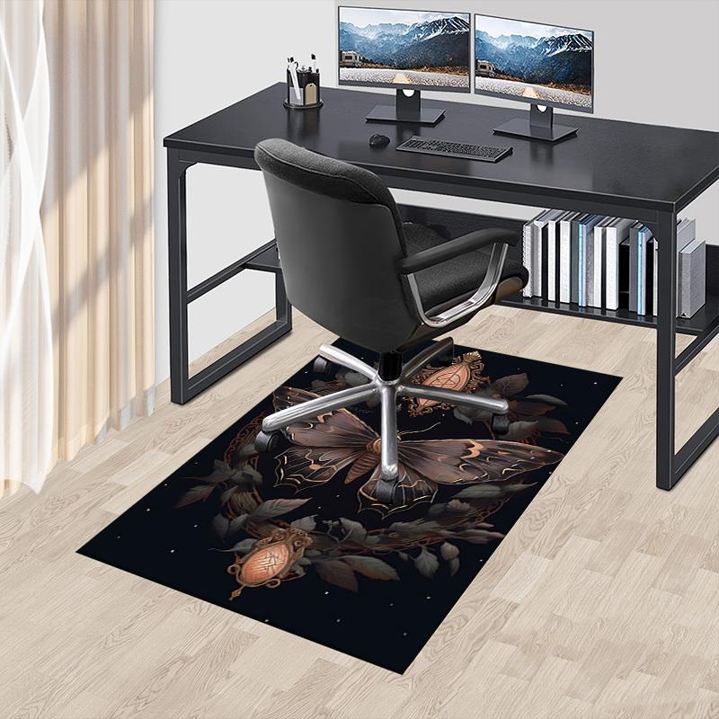 1pc Butterfly Artwork Carpet Anti Slip Polyester Floor Mat for office,Bedroom