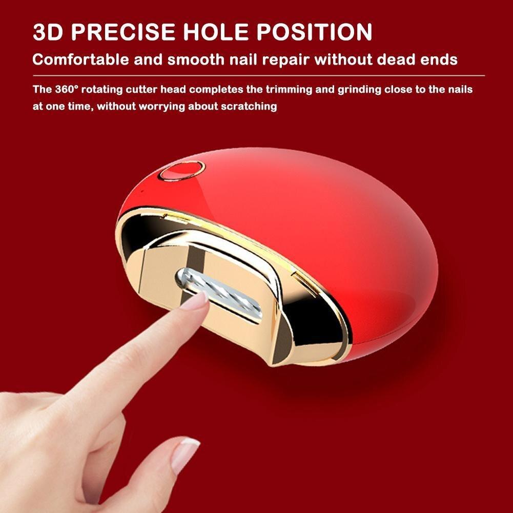 Электрическая машинка для стрижки ногтей, автоматическая маникюрная шлифовальная машинка для взрослых, детский триммер, ножницы для ногтей, машина для ногтей с защитой от брызг, зарядка через USB