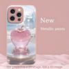 Изысканный розовый кристальный чехол-яблоко для iPhone 17 Pro Max, чехол со встроенным стеклом для iPhone 17 16 15 14 13 12 pm Pro Plus