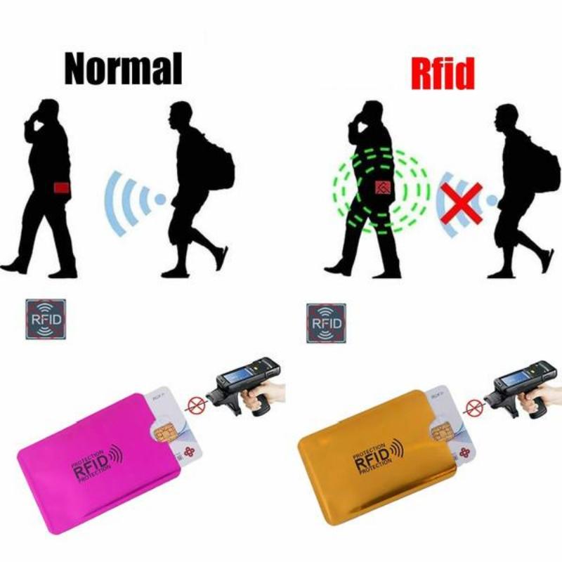 5/10Pcs Anti Rfid Wallet Blocking Reader Lock Bank Card Holder Id Bank Card Case Protection Metal Credit NFC Holder Aluminium