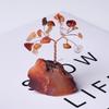 Миниатюрный натуральный драгоценный камень Lucky Tree Base Home Office Desk Living Decor
