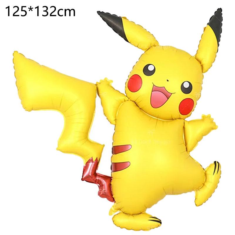 132cm Giant Pikachu Foil Balloon, Pokemon Theme Birthday Party Decoration Large Balloon for Kids Party Supplies