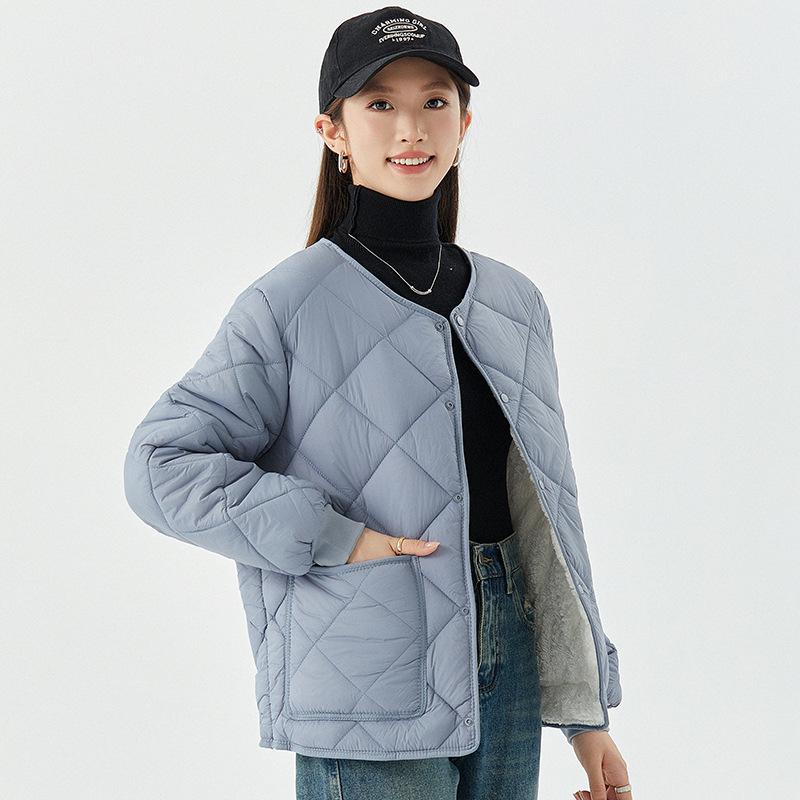 Зимняя однотонная модная куртка с утолщенной подкладкой и длинными рукавами из хлопка, женская хлопковая одежда, топы