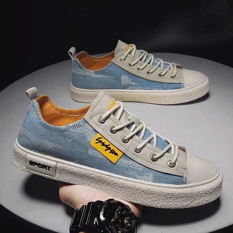 Модные массивные кроссовки 2024 из парусины, мужская обувь, классические оригинальные, по акции, без кожи, размер 45, тренд, новая мужская повседневная обувь