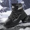 Мужские зимние ботинки Легкие высокие кожаные ботинки Теплые сноубутсы Плюшевая женская обувь