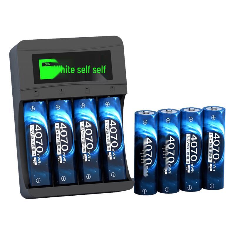 Delipow 1.5V Rechargeable AA/AAA Lithium Battery & Charger Kits CN plug (adapter included)