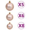 Artificial Christmas Tree with LEDs Ornaments and Pine Cones 180 cm