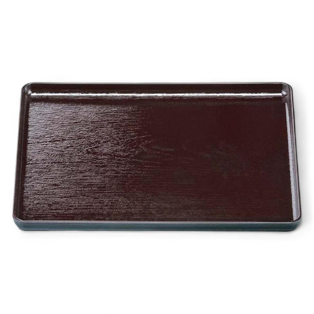 Tray Oju Wood Grain Tray Shintame Lacquerware Made In Dishwasher Safe J-kitchens Heat-Resistant (A) 2-Shaku (Tray/Tray) (ABS Resin), Non-Slip, 36cm,