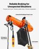 1000 kg Electric Chain Hoist, 6 m Lifting Height, 230V Single Phase Overhead Crane with 4.5 m Wired Remote Control, G100 Chain Electric Lift Hoist for
