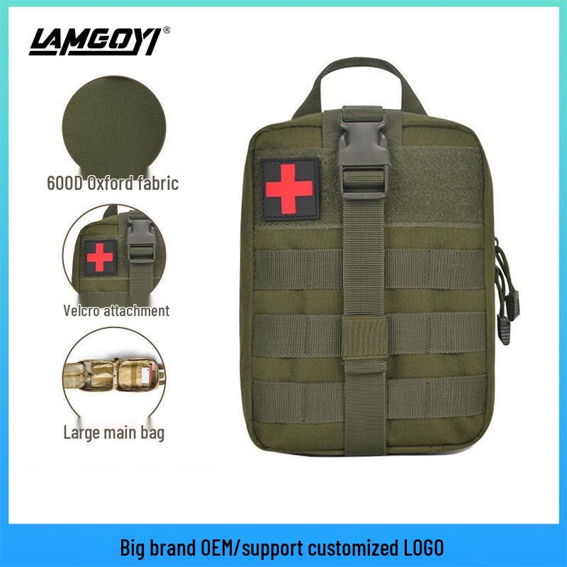“Tactical Camo Outdoor Medical Bag - Multifunctional Emergency & First Aid Kit”