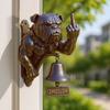Французский бульдог Приветственный дверной звонок Винтажный смоляной дверной звонок в виде головы собаки