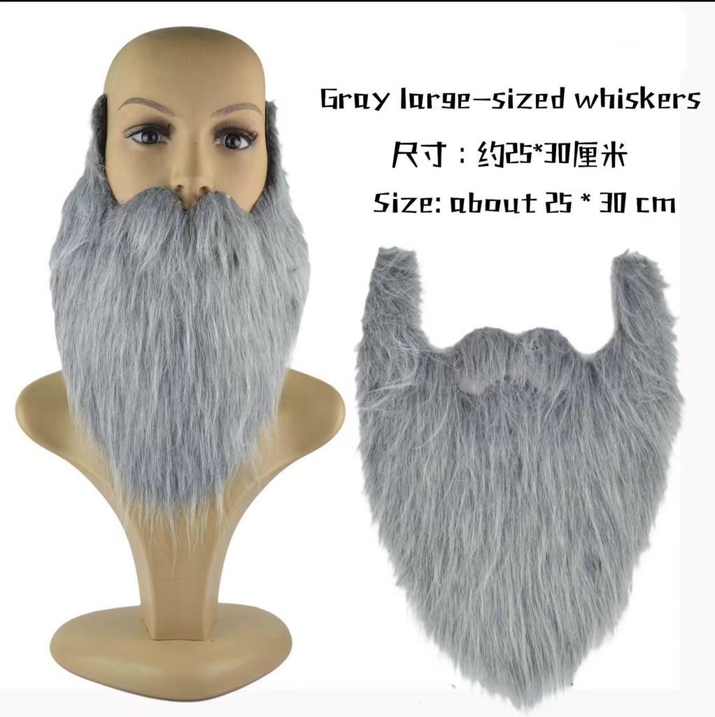 Поддельная борода для бала, плюшевая борода, ролевые игры, реквизит, имитация бороды на подбородке, дедушка с белой бородой, приветственные крики, костюм для выступлений