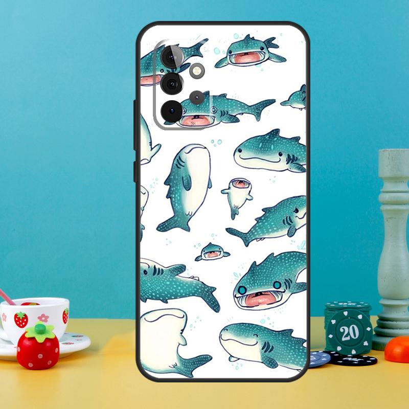 Китовые акулы Чехол для Samsung Galaxy A55 A56 A36 A54 A34 A14 A05 A16 A26 A12 A32 A52 A13 A33 A53 A15 A35