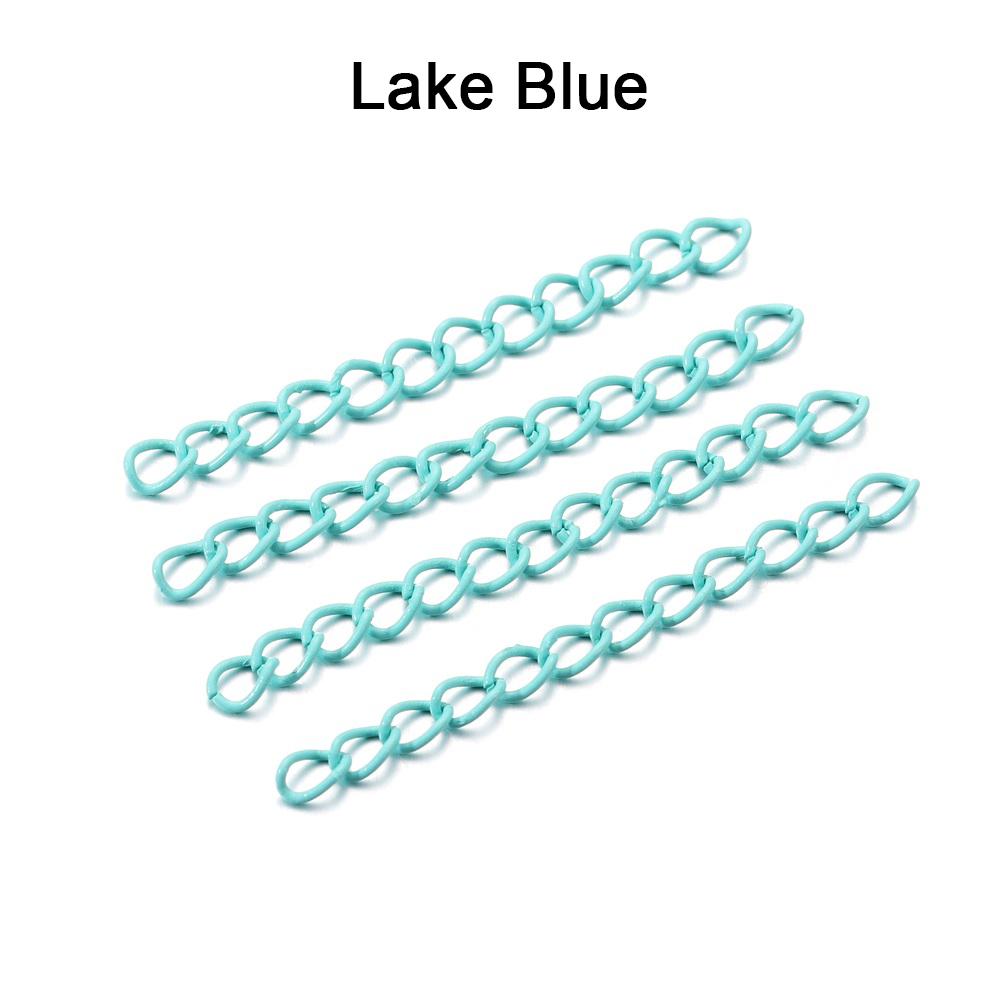 30Pcs/Lot 50mm Colourful Necklace Extension Chain Bulk Bracelet Extended Chains Tail Extender for DIY Jewelry Making Supplies