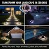 Flat Mosaic Solar Disk Lights Outdoor Waterproof Anti-Rust Garden Lighting Decor for Pathway Garden Yard Law