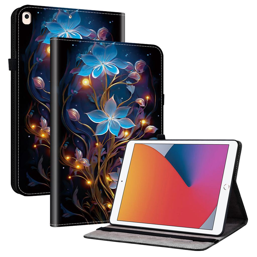 Кожаный чехол для iPad 10.2 (2021)/(2020)/(2019)/Air 10,5 дюйма (2019) Чехол-подставка с принтом и слотами для карт