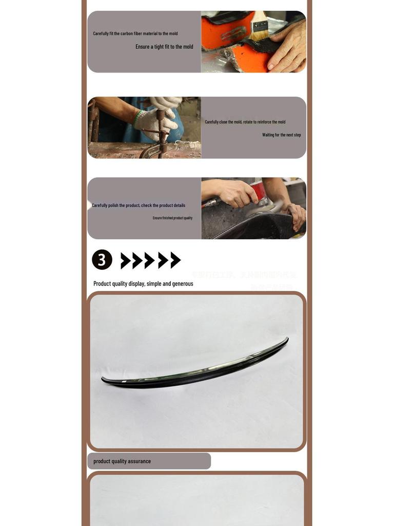 Carbon Fiber Rear Spoiler & Air Deflector for 2006-2013 Mercedes-Benz W221 AMG