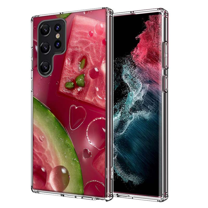 Watermelon Summer Fruit Capa Phone Case For Samsung S26 Ultra S25 Edge Galaxy S23 S21 S20 S24 FE S22 S10 Plus Cover Clear TPU Sh