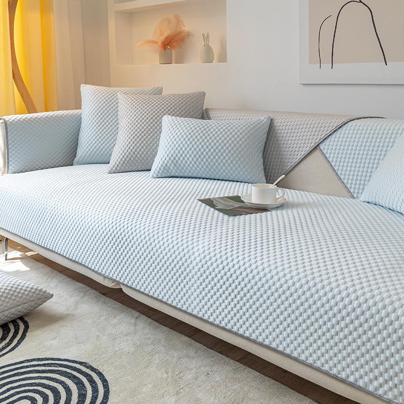 Sofa Cushion Summer Washed Non-Slip Mat Cushion Four Seasons Universal Affordable Luxury Style Leather Sofa Cover