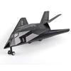 1/400 Scale F-117 Fighter Jet Diecast Metal Military Stealth Airplane Toy - Nighthawk Alloy Model Aircraft with Pullback Action, Lights and Sound