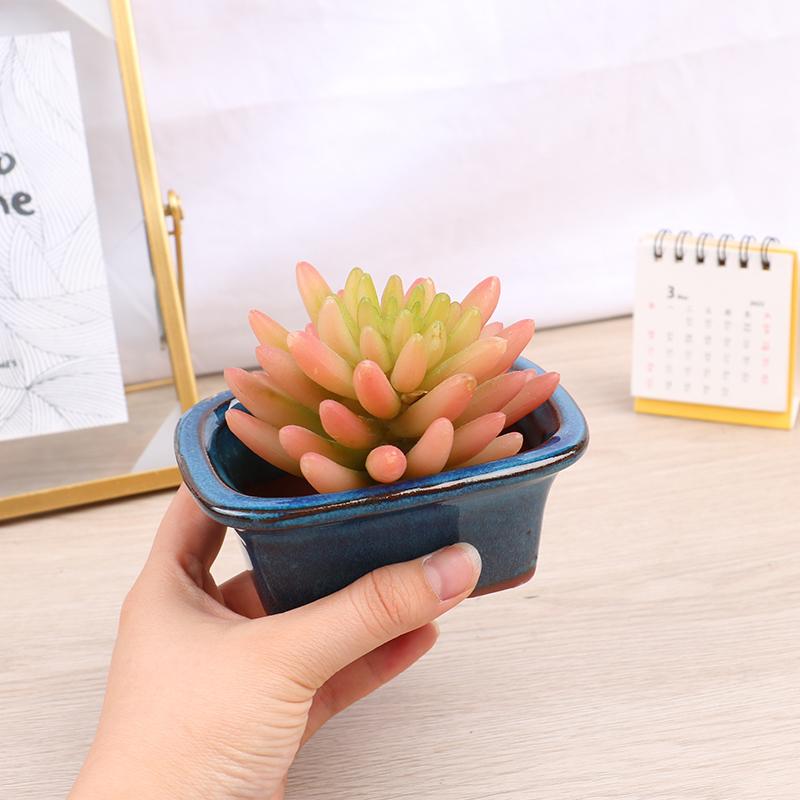 Горшок для цветов бонсай в китайском стиле, вентилируемый, фиолетовый песок, керамический горшок для растений