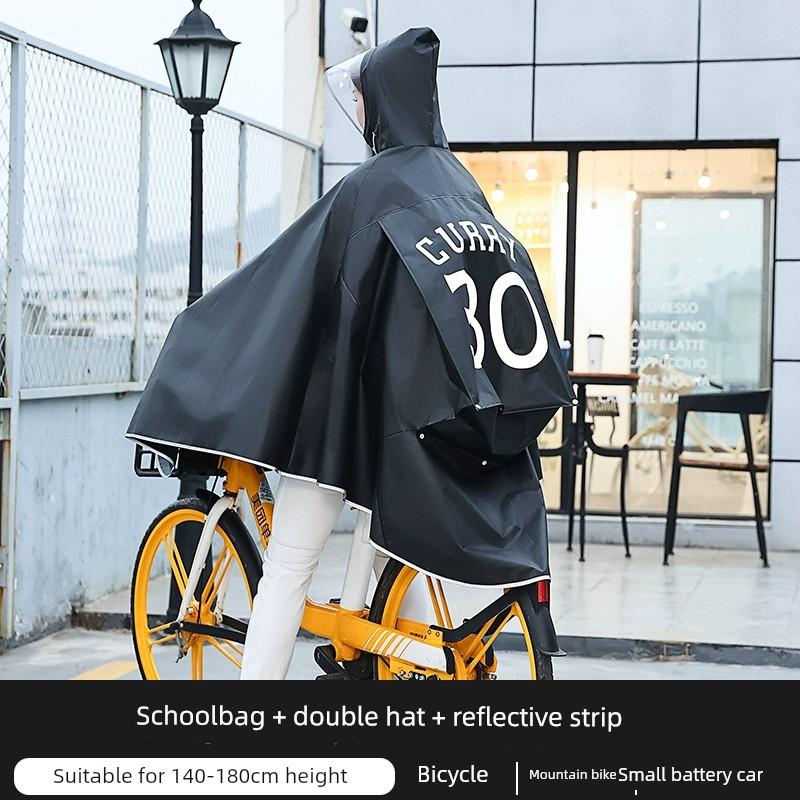 Bicycle Raincoat for Mountain Bikes, Unisex, Suitable for Cycling, for Middle and High School Students, Single-Person Full-Body Stylish Rain Poncho