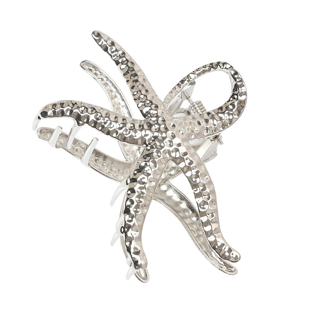 Stylish Starfish Hair Clip Durable Metal Hair Accessory For Women Elegant Updo And Low Ponytail