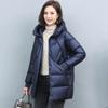 Hooded Padded Jacket Women's Mid-length Winter Fashion Thick Padded Jacket Large Size Korean Version of The Warm Padded Jacket