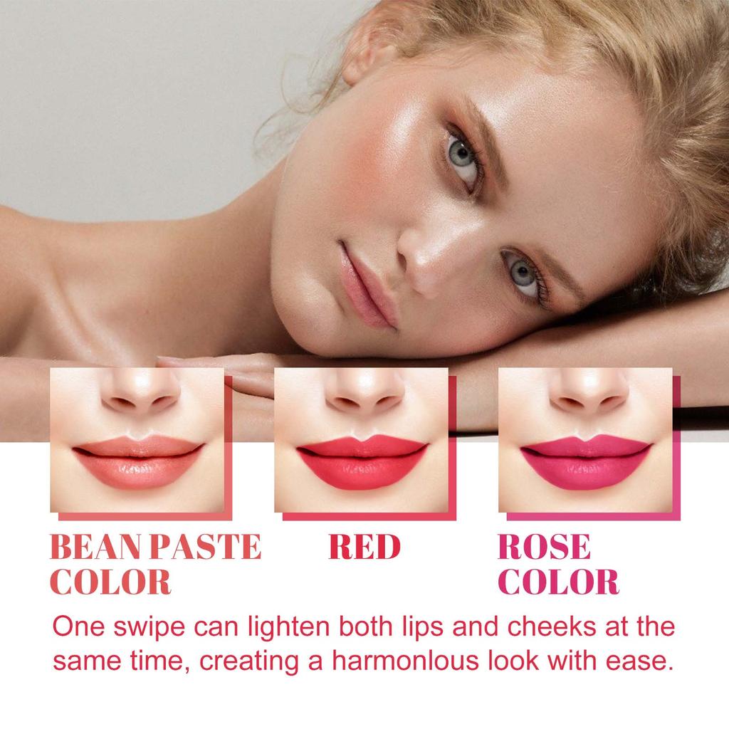 EELHOPE Blush Lip Gloss Stick Multi-Functional Makeup Lightweight Velvet Blush Lip Gloss Contour Suitable for Face and Lips 7g