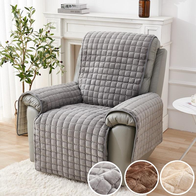 Thicken Jacquard Recliner Sofa Covers for Living Room Leaves Printed Pet Kids Sofa Mat Non-Slip Armchair Slipcovers Protector
