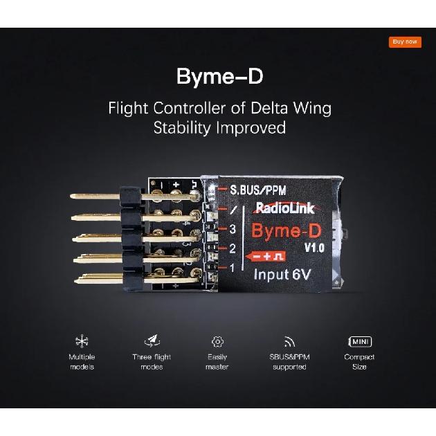 Radiolink Byme-A / Byme-D Fixed Wing Flight Controller Gyroscope Self-stabilizing Balance For 3D Fixed Wing 4CH Trainer