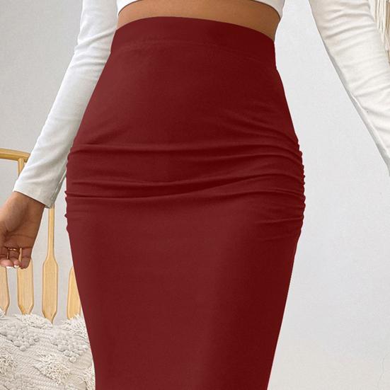 Женская макси-юбка с высокой талией, однотонная юбка-рыбий хвост, облегающая юбка длиной до щиколотки с подъемом бедер