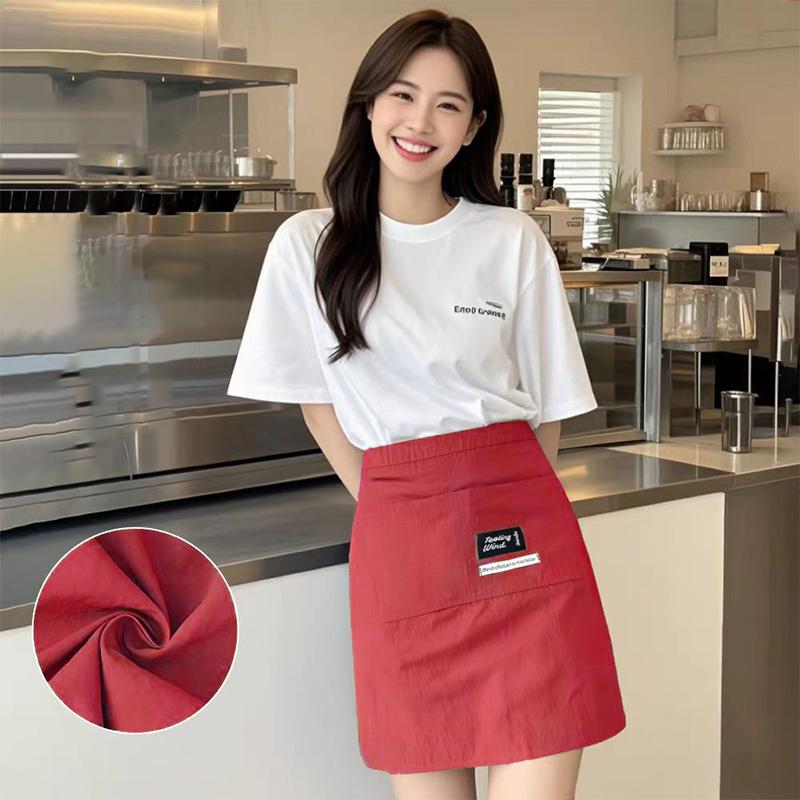 Single Item Restaurant Waitress Apron for Women with Extended Waist and Strong Seams in Canvas Material
