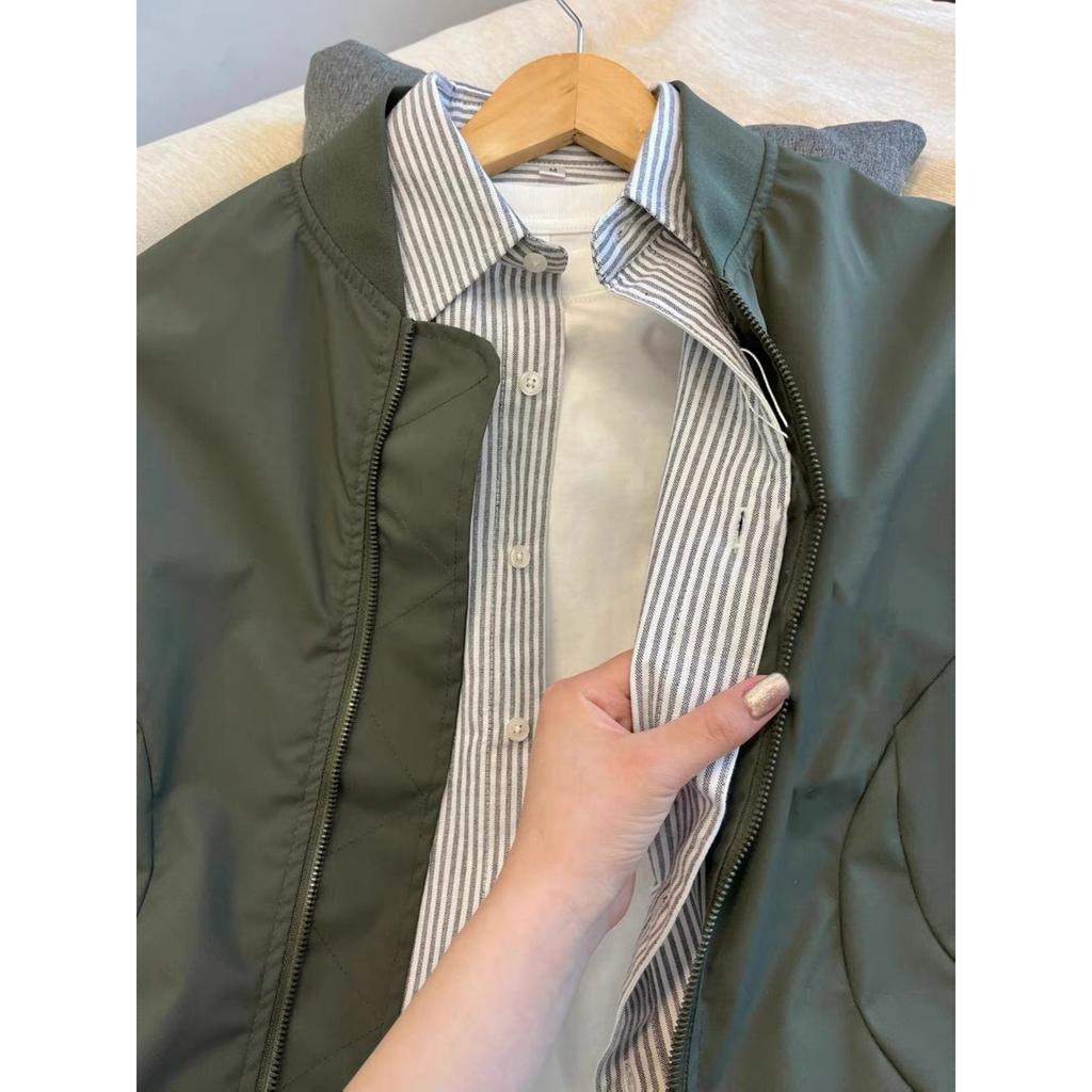 Men's Casual Solid Color Baseball Collar Jacket, Men's Sports Jacket, Work Jacket, Thin Coat