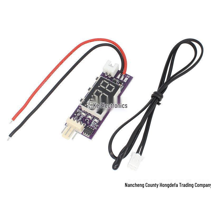 12V PWM Контроллер скорости вентилятора с цифровым дисплеем температуры и скорости, 3А, Четырехпроводной, Снижение шума и скорости, Автоматическое отключение.