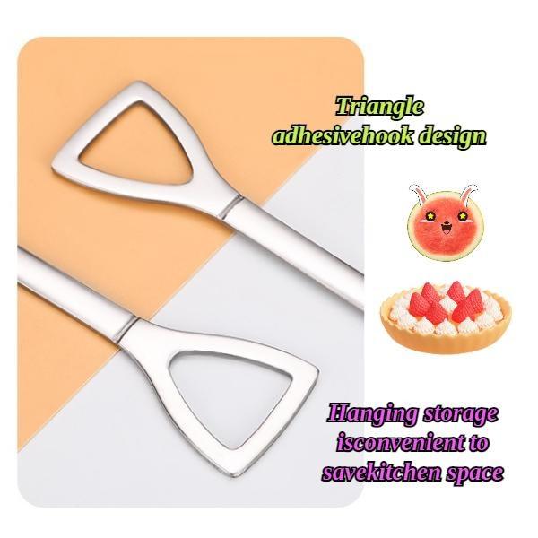 Стильная ложка-лопатка из нержавеющей стали, отлично подходит для сервировки десертов, и более уникальный набор ложек для арбуза, идеально подходит для десертов и подарков.