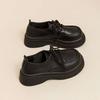 Platform Small Leather Shoes Women's Spring 2025 New Versatile College British Style Jk Shoes Women's Lace-up Casual Shoes