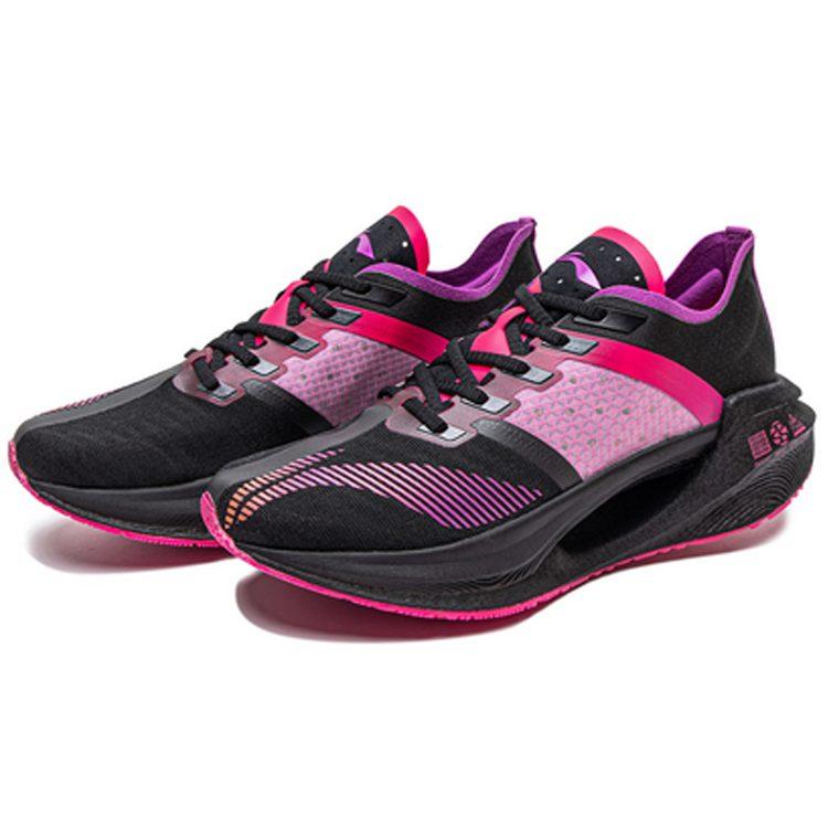 Li Ning Shadow Essential Легкое покрытие Низкие кроссовки для бега Женские Черно-фиолетовые ARHQ258-2