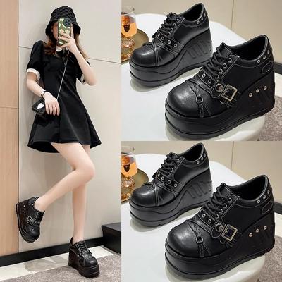 2024 Модные туфли в стиле Лолита для женщин Туфли-лодочки на толстой подошве Туфли Мэри Джейн на танкетке Туфли на высоком каблуке Вечерние готические дизайнерские туфли для девочек