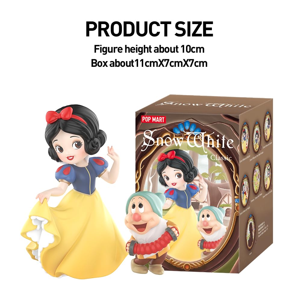 POP MART Disney Белоснежка Классическая серия Коробка 6 POP MART Gacha Gacha Blind Box Фигурка Пластиковая модель Премиум Игрушка Мягкий винил ПВХ Оригинальный персонаж
