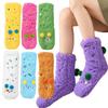1pair Funny Fluffy Coral Fleece Socks Thickened Plush Casual Socks Creative Funny Socks For Women