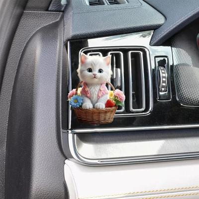 Автомобильный кондиционер, ароматерапия, милый котик, зажим для воздухозаборника, освежитель воздуха, аксессуары для салона автомобиля