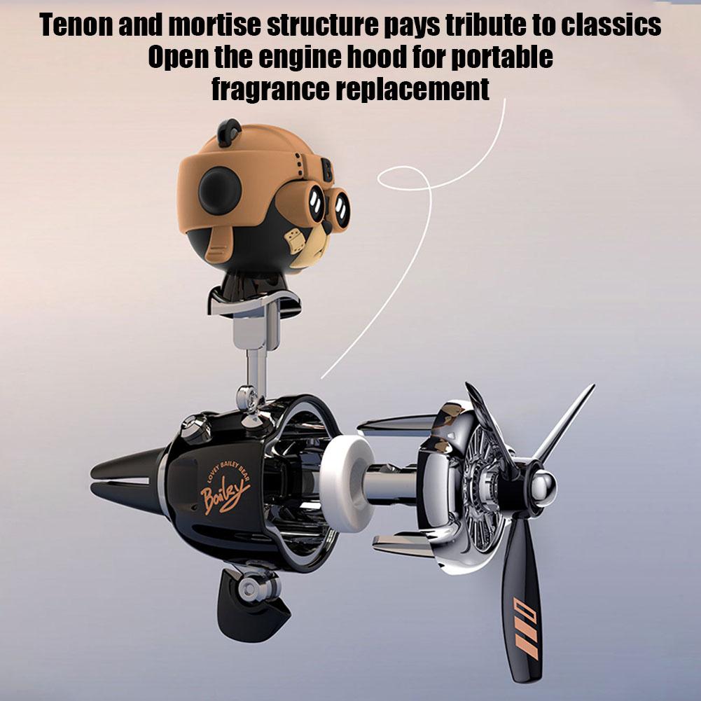 Освежитель воздуха с трясущейся головой, пропеллер для автомобильного вентиляционного отверстия, диффузор для куклы-скелета, автомобильные ароматизаторы, Air Pilot Skul Z4M8