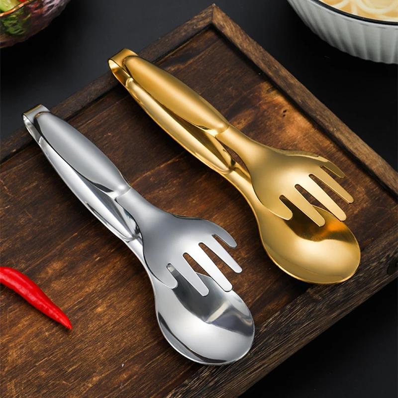 Non-Slip Stainless Steel Food Tongs Meat Salad Bread Serving Tongs For Barbecue Kitchen Accessories Cooking Utensils